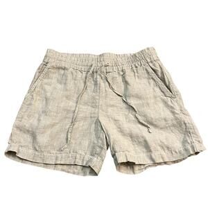 Tommy Bahama Womens Linen Shorts XS Beige Drawstring Beachy Vacation Boho Woven